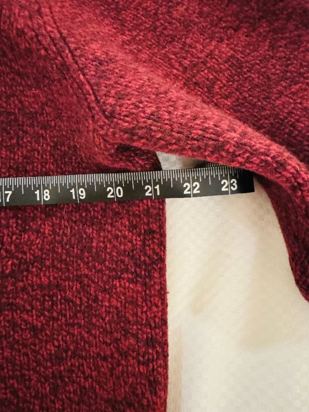 LL Bean Mens Classic Ragg Wool Sweater Henley Deep Rosewood Red Large EUC